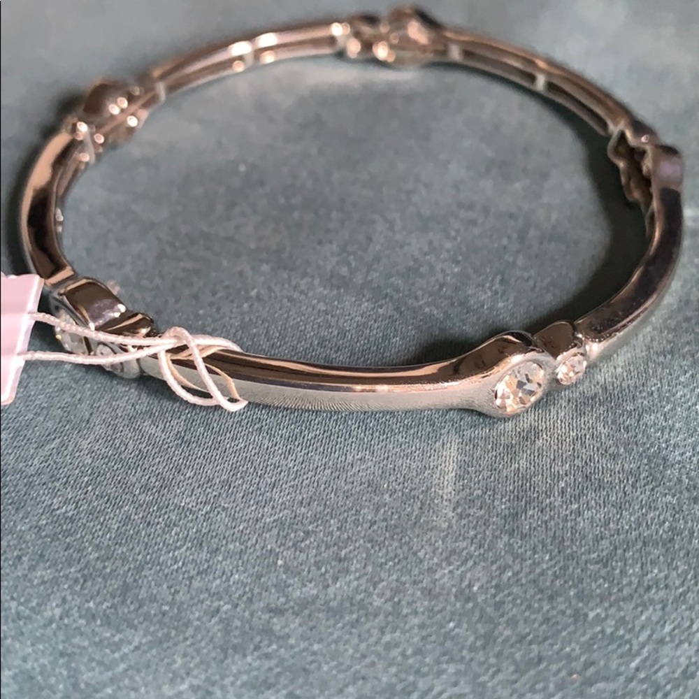 Silver and Rhinestone stretch bracelet
